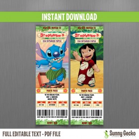 Invitation Lilo and Stitch