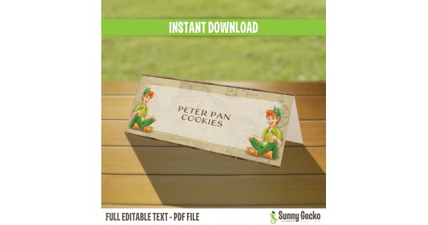 Disney Peter Pan Birthday Tent Cards / Place Cards - Instant Download ...